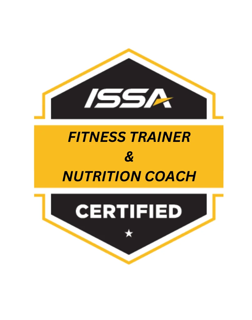 ISSA Fitness Trainer and Nutrition Coach certfified logo-webp